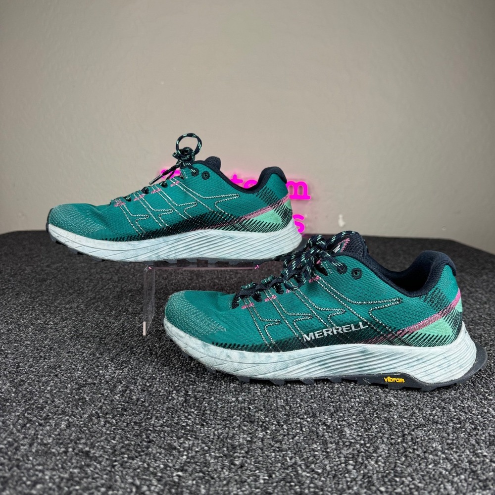 Merrell Moab Flight Trail Running Shoes Womens 9.5 Teal J066814 Good Gorpcore